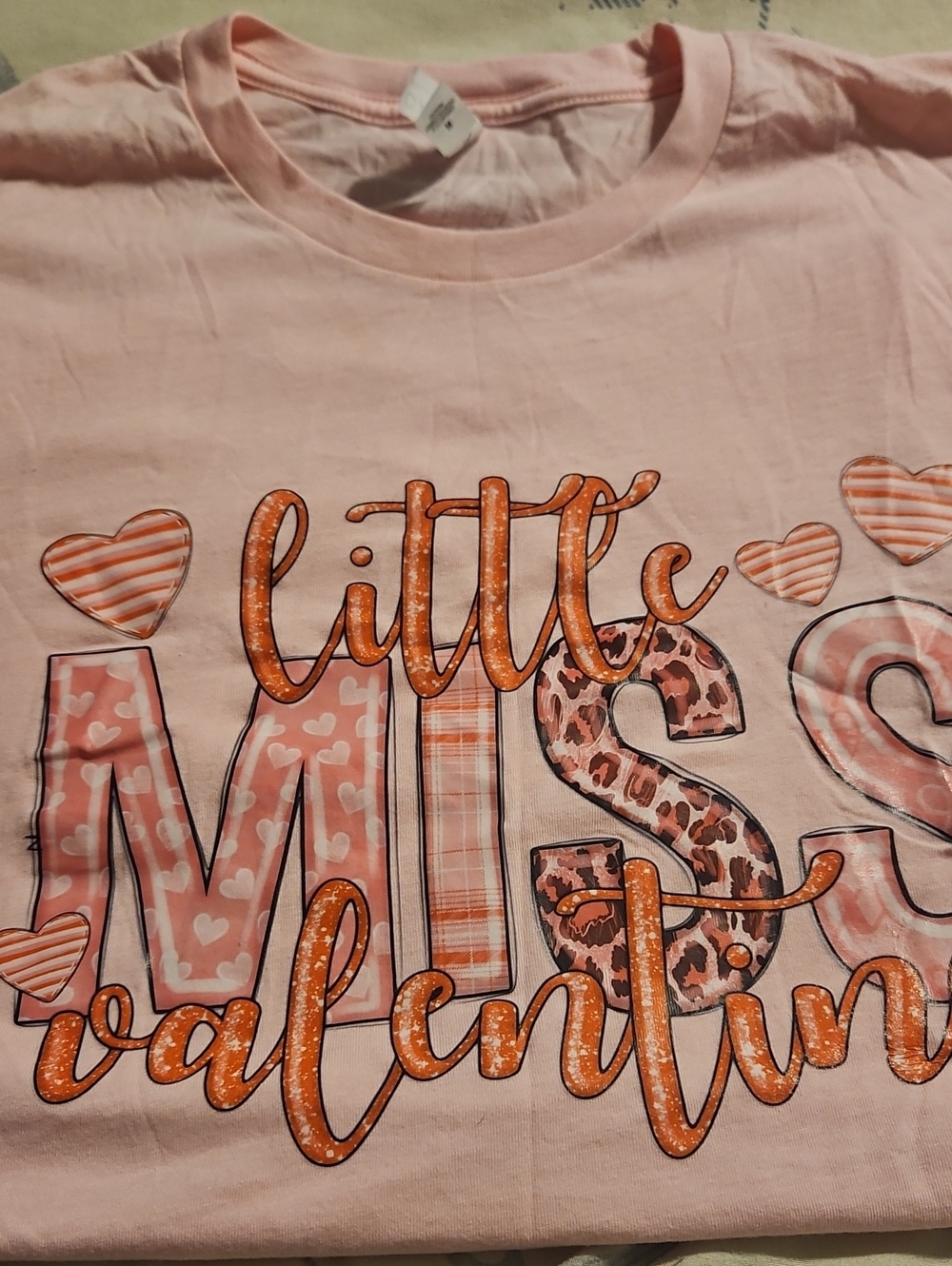 Bella Canvas Pink "Little Miss Valentine" Graphic Tee